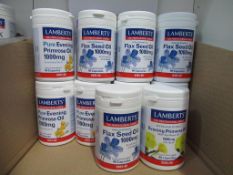 10 x assorted 'Lamberts' capsules including Flax Seed Oil, Pure Evening Primrose Oil