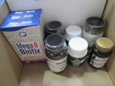 9 supplements to include Quest Mega 8 Biotix, Vega Prostrate Formula, Bio Health Melissa Leaf, Swans