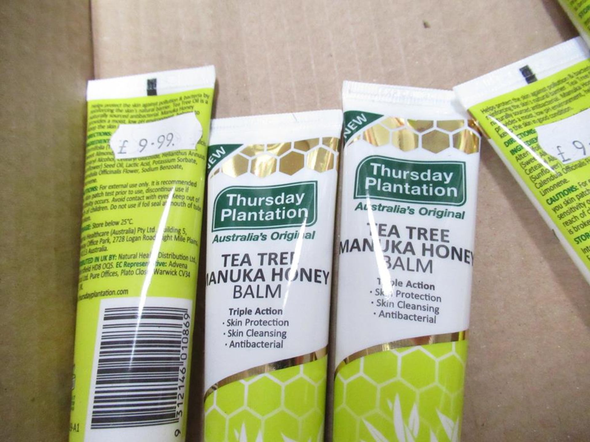 A box of mixed Thursday Plantation Products: Tea Tree Manuka Honey Balm, Tea Tree & Witch Hazel Tone - Image 3 of 9