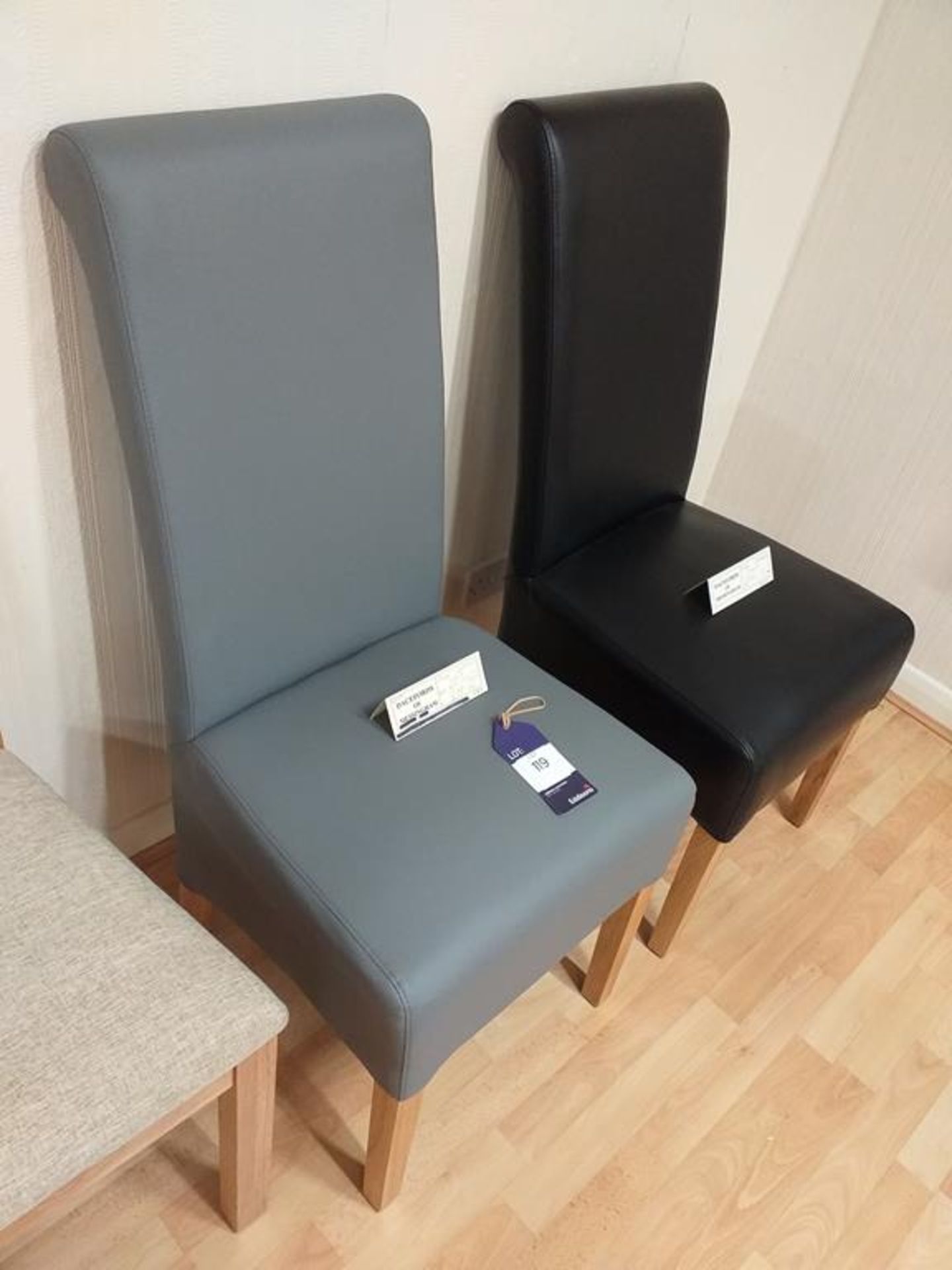 2x Leatherette chairs - Image 2 of 3