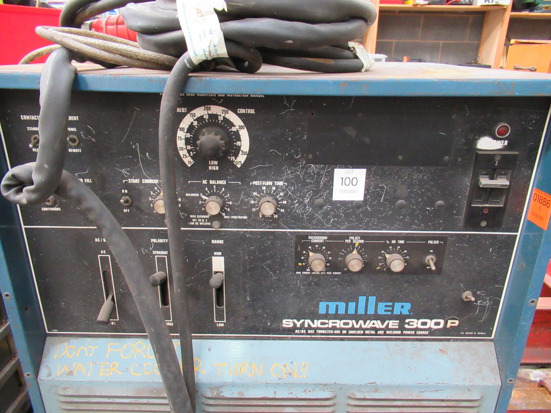 A Miller Syncrowave 300P AC/DC Gas Tungsten Arc or Smellded Metal Arc Welding Power Source. Please n - Image 3 of 3