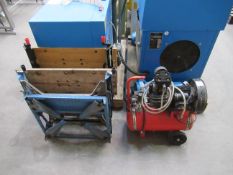 A small 240V Compressor and 2 x folding workmates