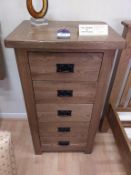 Kimberly oak 5 drawer wellington