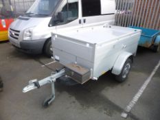 An Anssoms Single Axel Hard Topped Camping Trailer