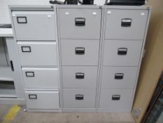 3 x four drawer cabinets