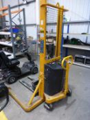 A Warrior Semi-Electric Stacker Pallet Truck 1000Kg max capacity, lifting height 1600mm S/N 01479 YO