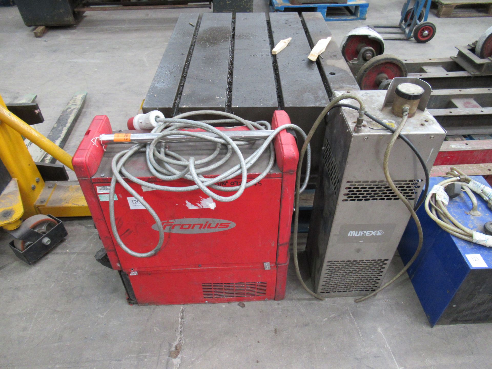 A Fronius Transtig 2600 3ph Welder together with a Murex Water Cooler