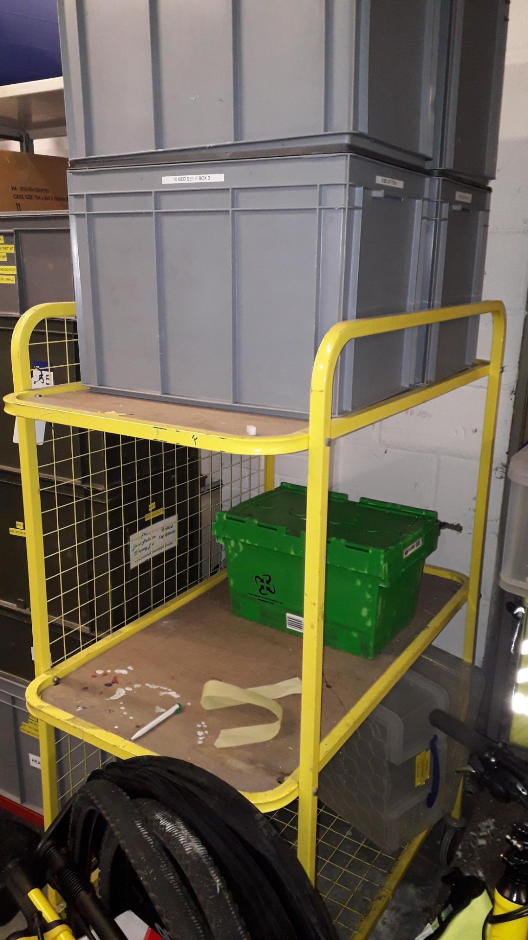 Mobile Cage and Selection of Empty Storage Boxes - Image 2 of 2