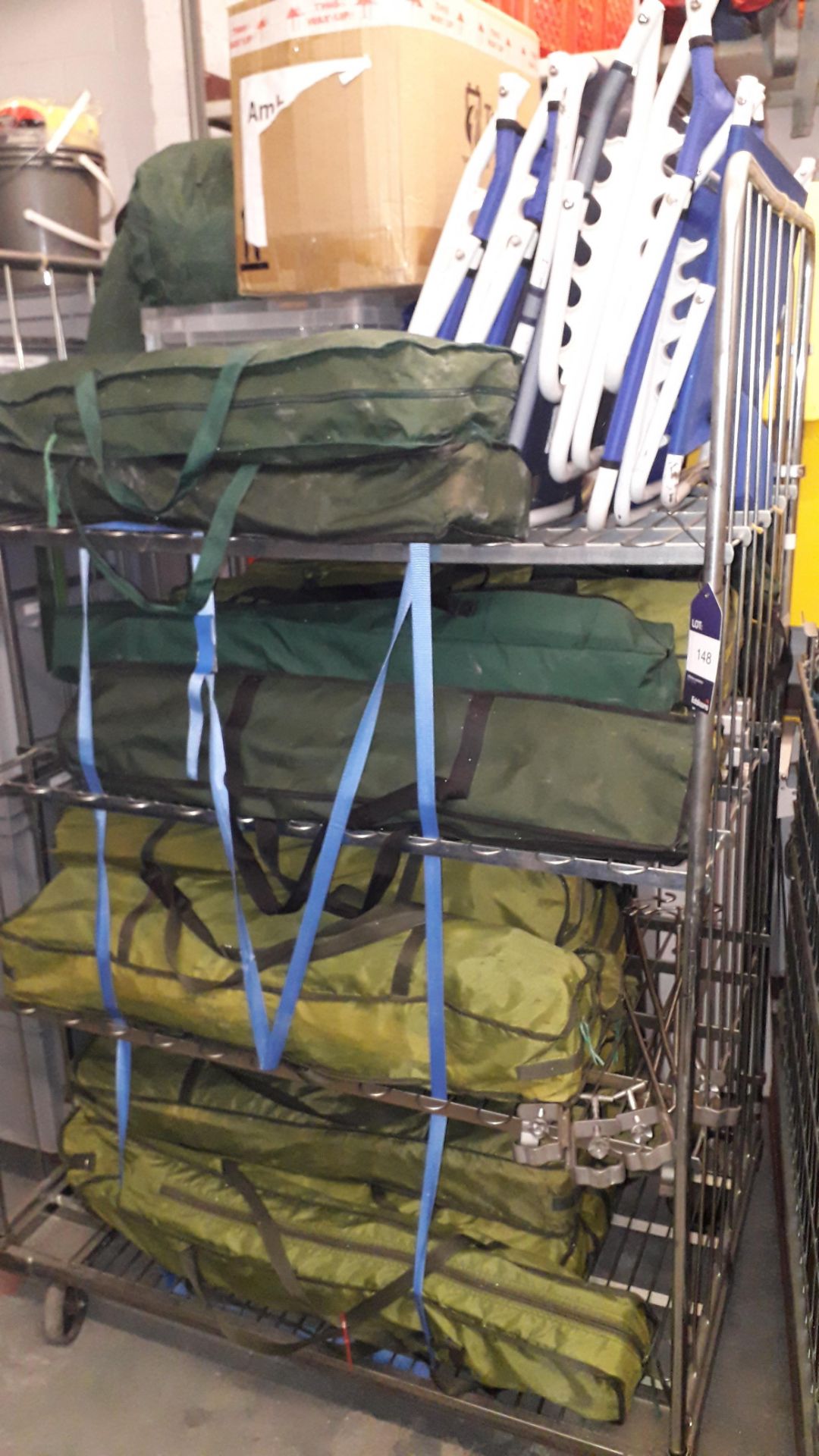 Mobile Cage to include Quantity of Camp Beds and B