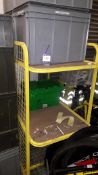 Mobile Cage and Selection of Empty Storage Boxes