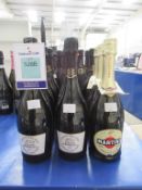 Three bottles of Martini Prosecco D.O.C. (70cl, 11.5% Vol) and nine bottles of Casato Dei Tini Mille