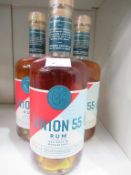 3 x bottles of Union 55 rum