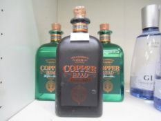 3 x bottles of Copperhead gin