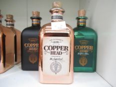 3 x assorted bottles of Copperhead gin