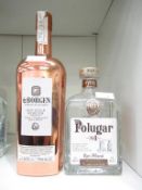1 x bottle of Polugar 'rye & wheat' vodka and 1 x de Bourgen 'before gin' Genever