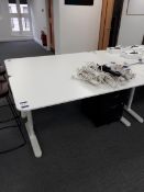 Two White Laminate Desks & Pedestals