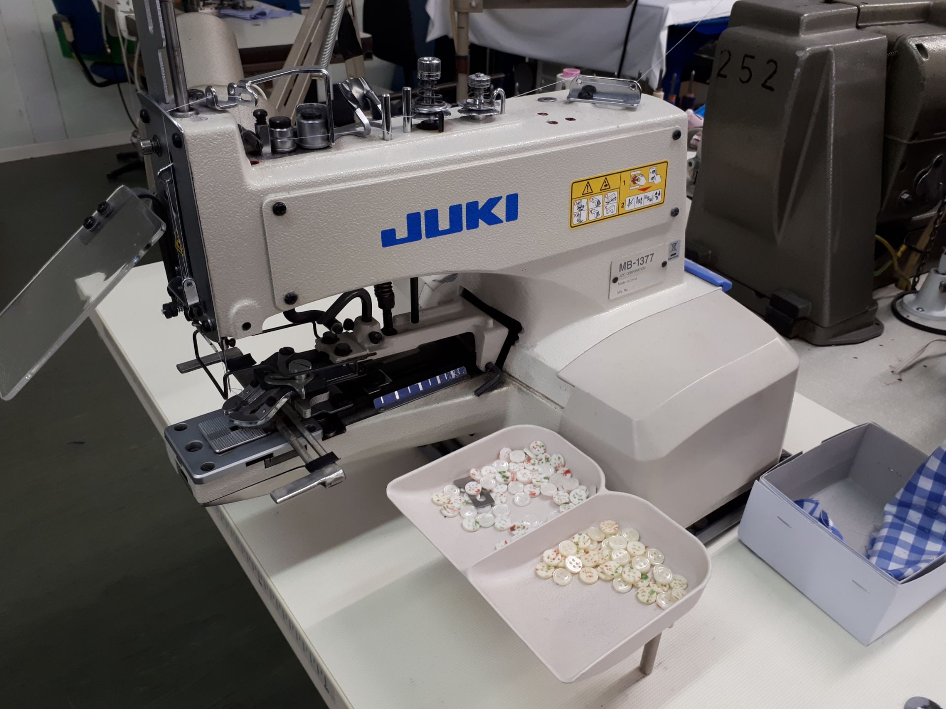 Juki MB-1377 Button Machine, Serial Number 8M2E111254 - Image 2 of 2