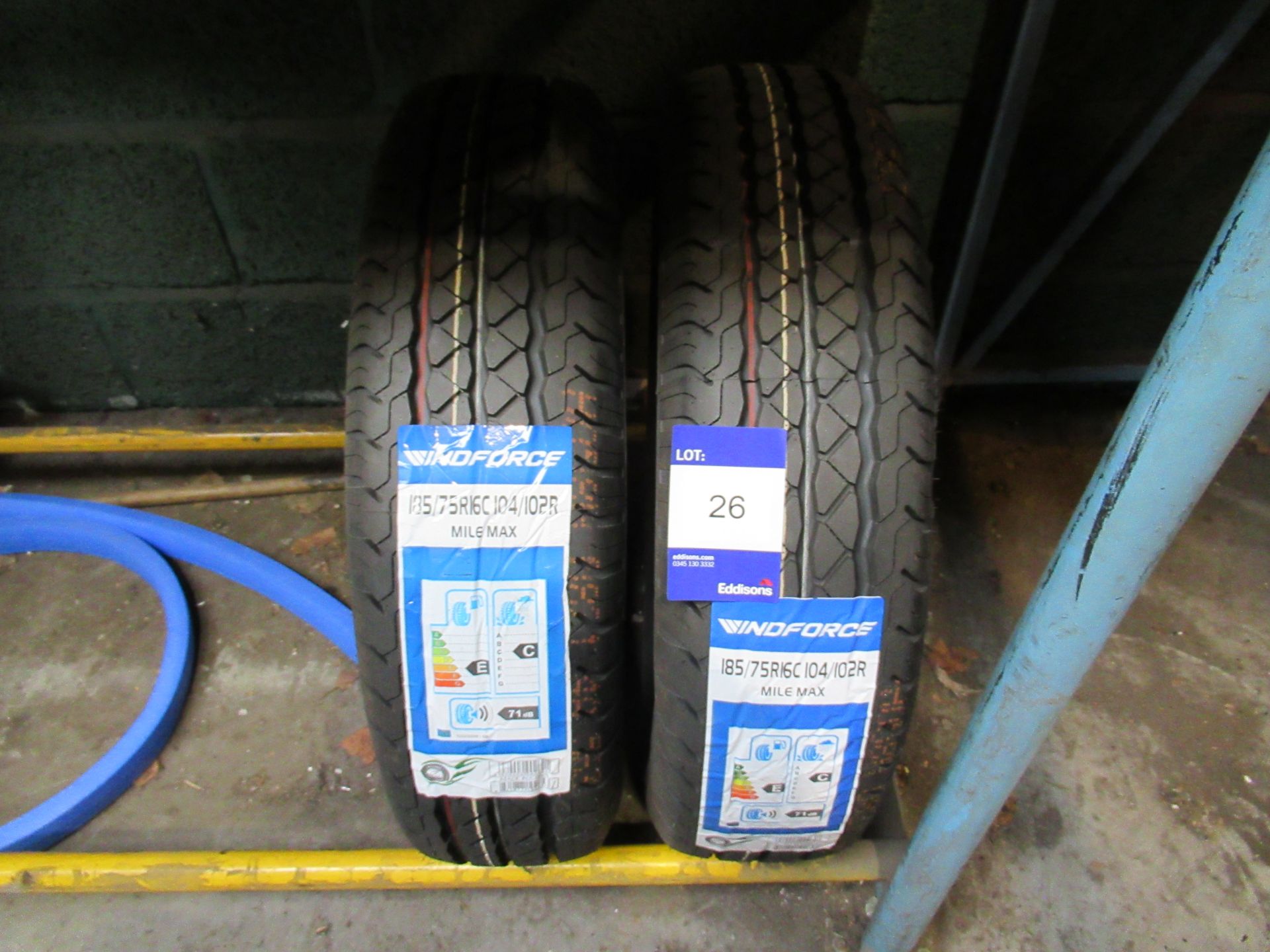 2 x Windforce 185/75x16 8 PR Tyres - Image 2 of 2