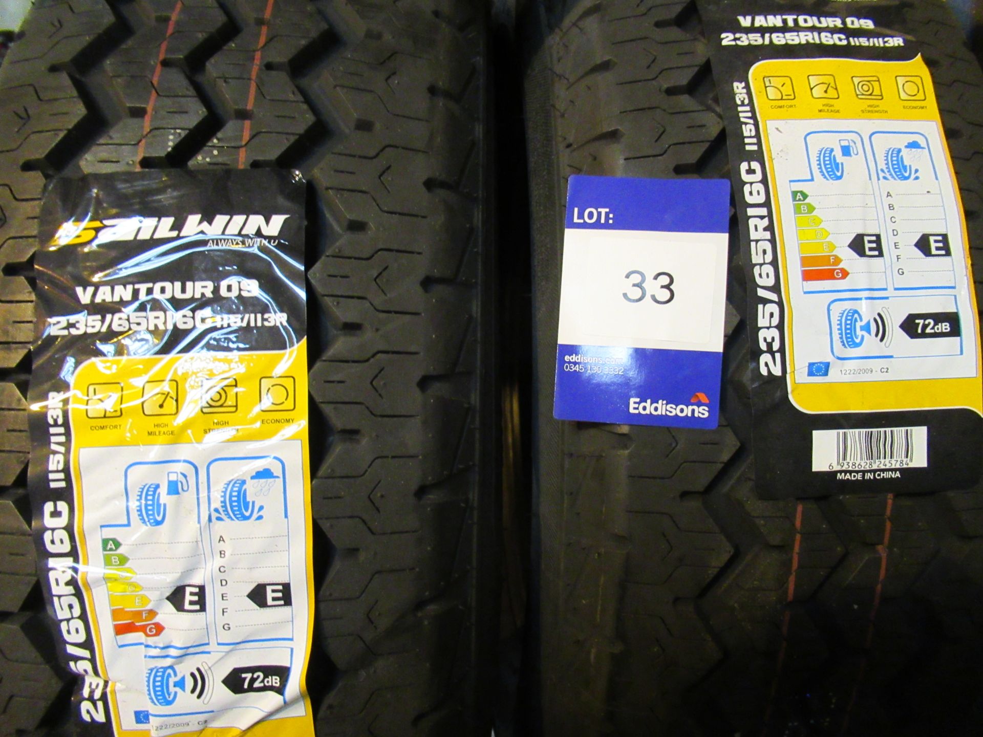 2 x Sailwin 235/65/16 8 PR Tyres