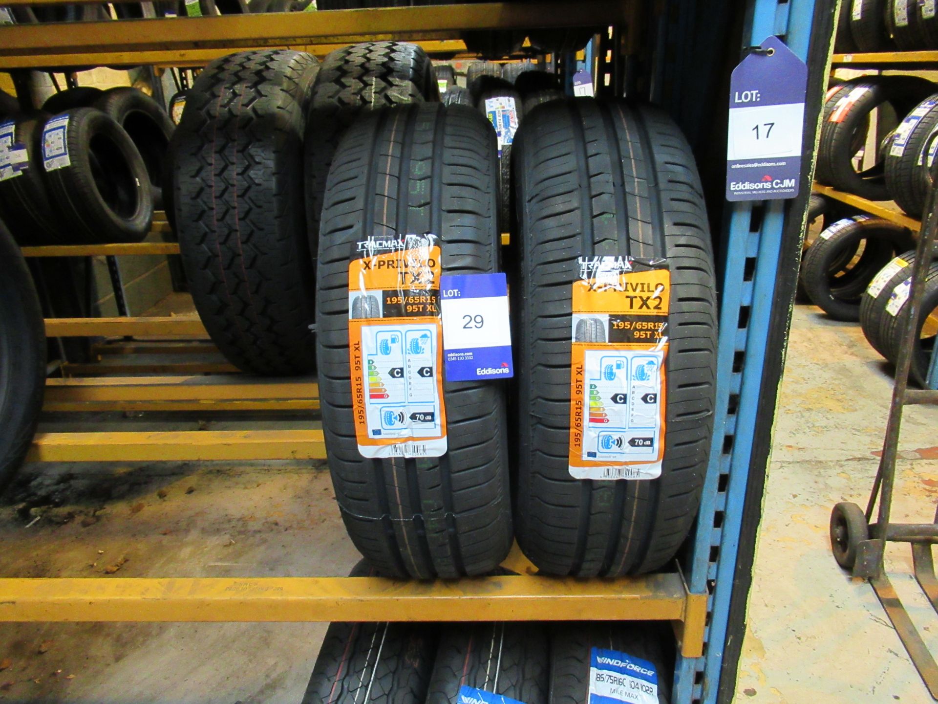 2 x Tracmax 195/65x15x1 Load Tyres - Image 2 of 2