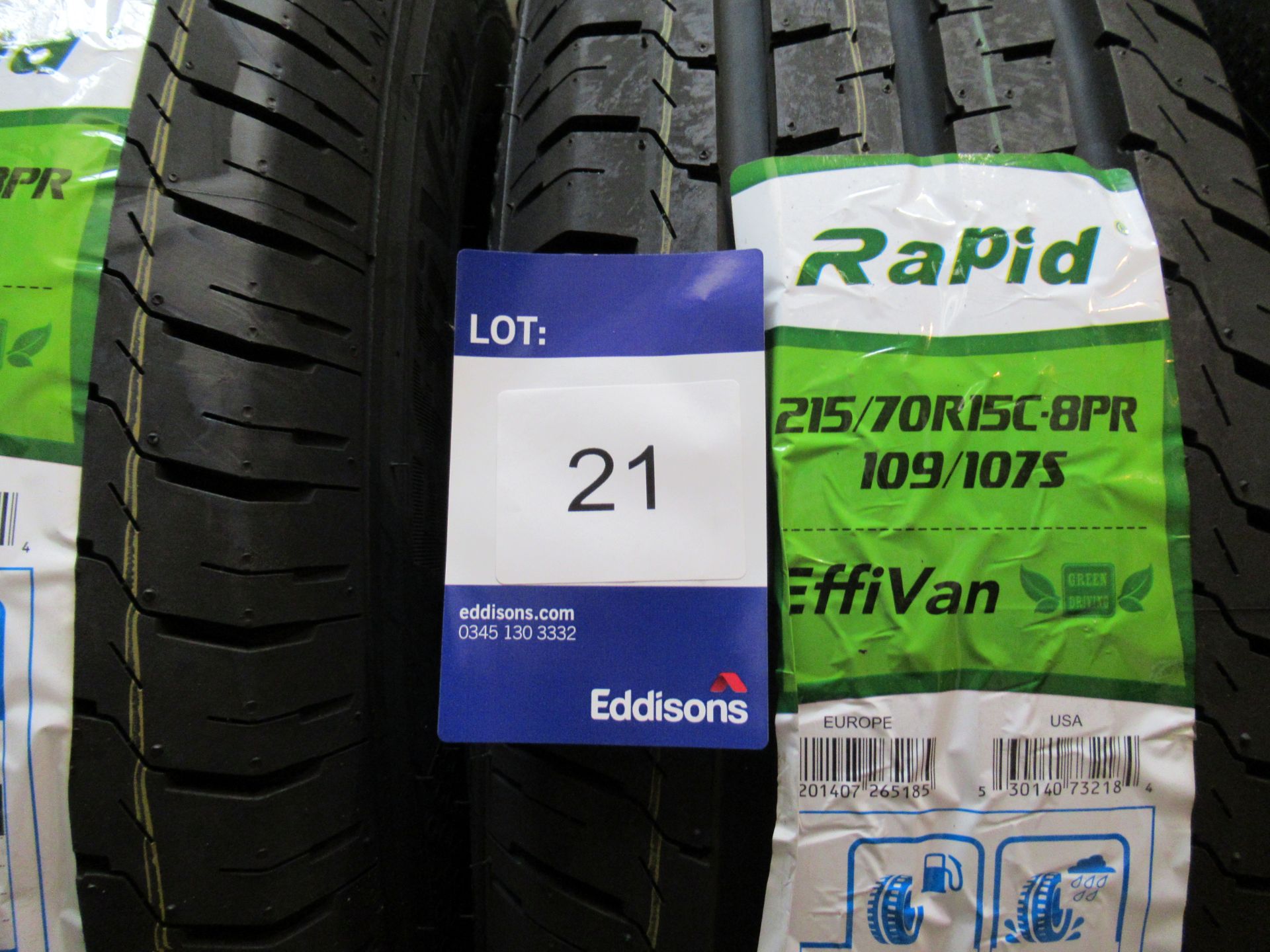 3 x Rapid 215/70x15 8 PR Tyres