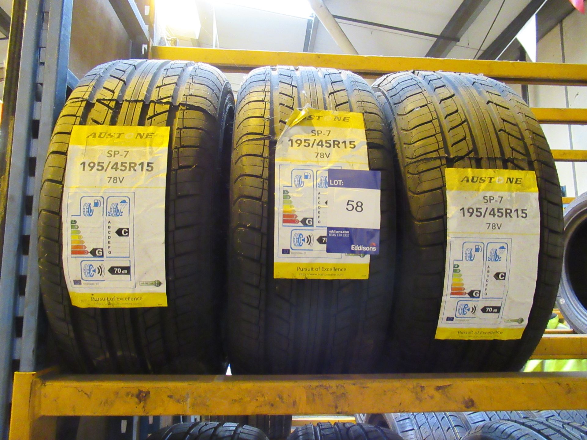 3 x Austone 195/45x16 Tyres