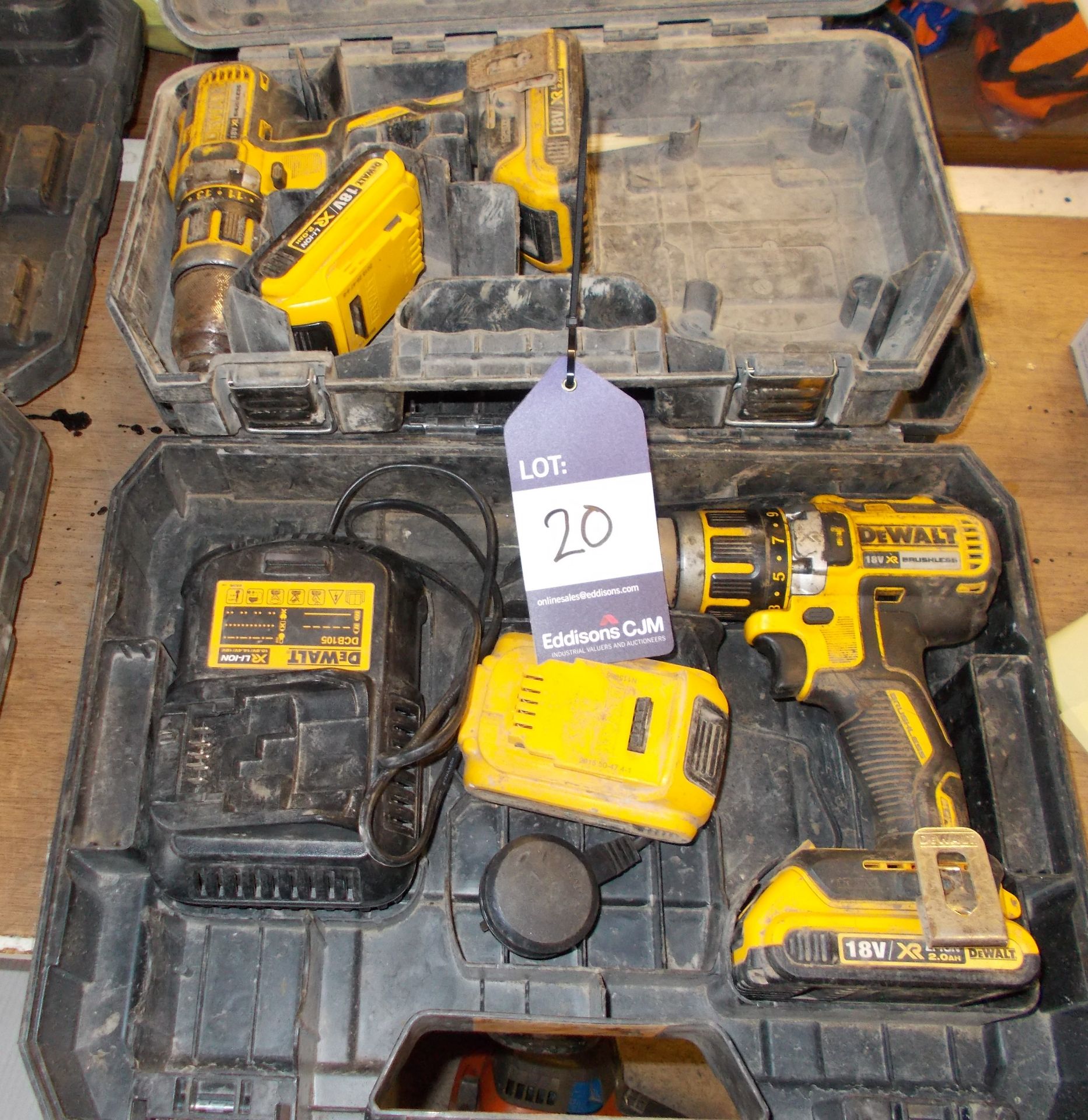 2 x DeWalt cordless drills