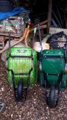 2 x Wheel barrows