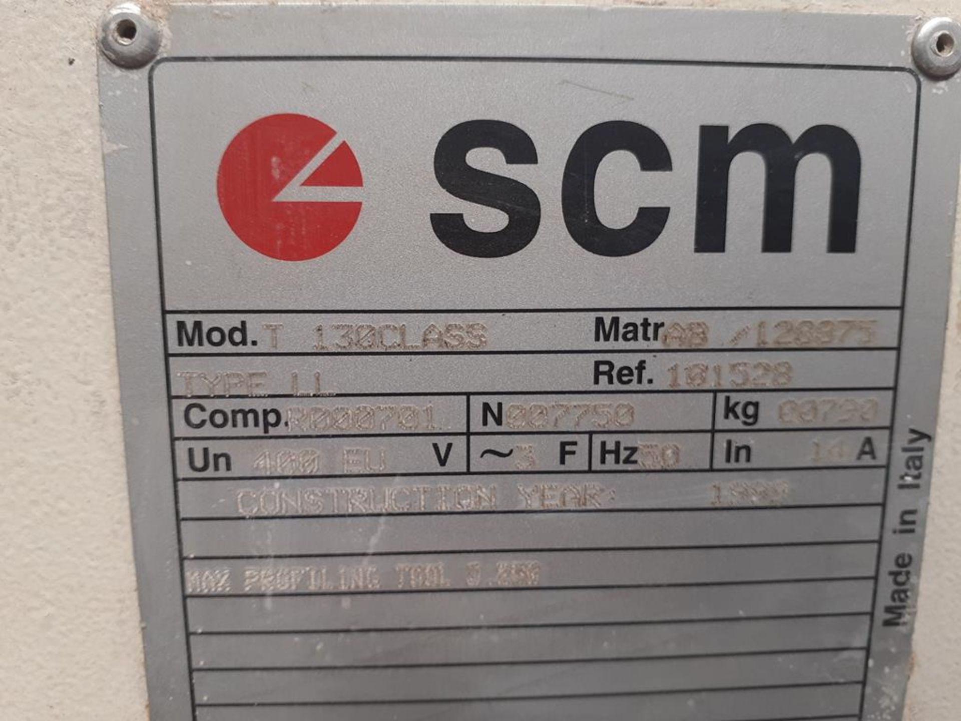 SCM T130 Class Quick Change Spindle Moulder - Image 7 of 7