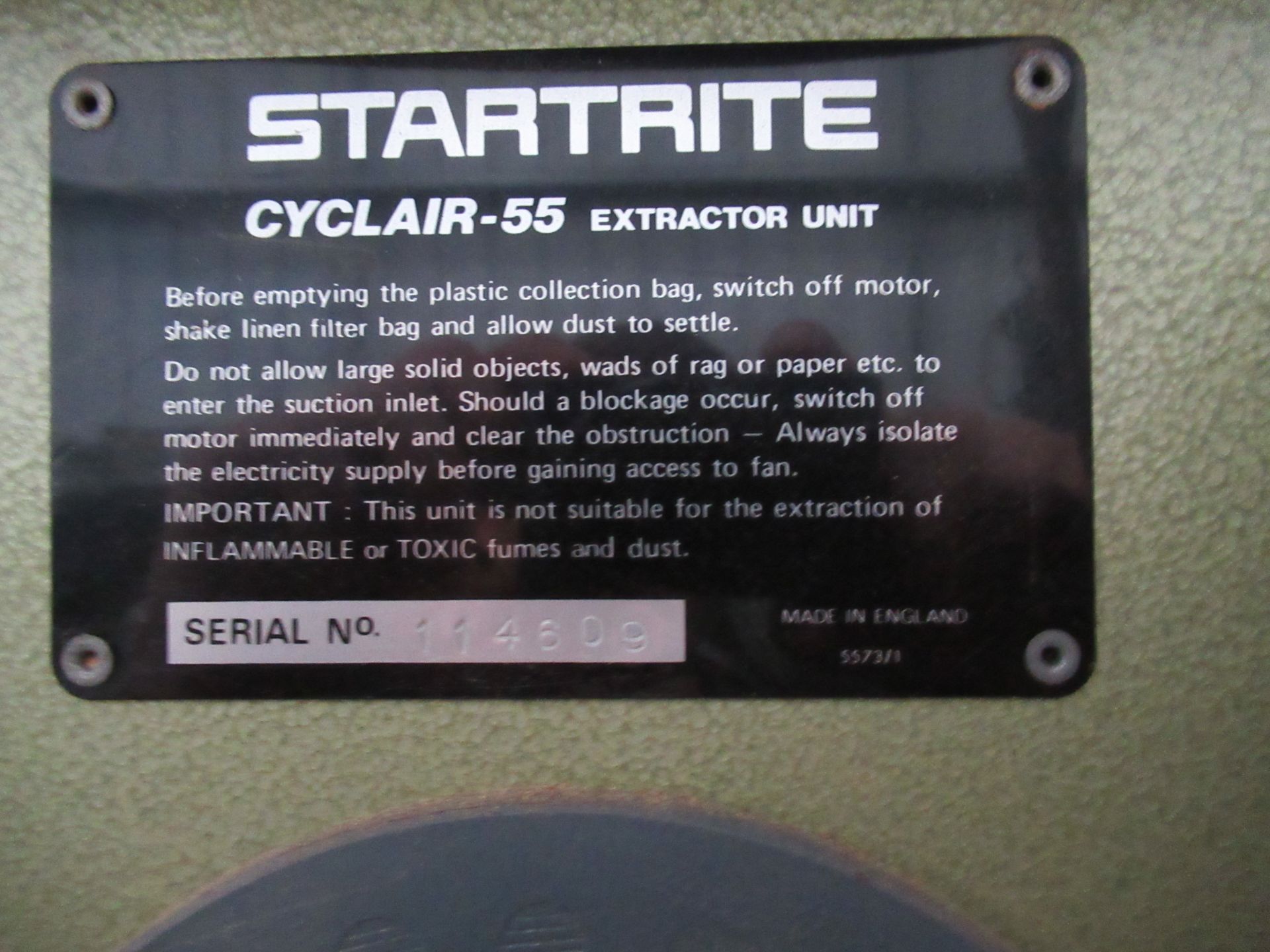 Startrite Cyclair-55 Extractor Unit - Image 3 of 3