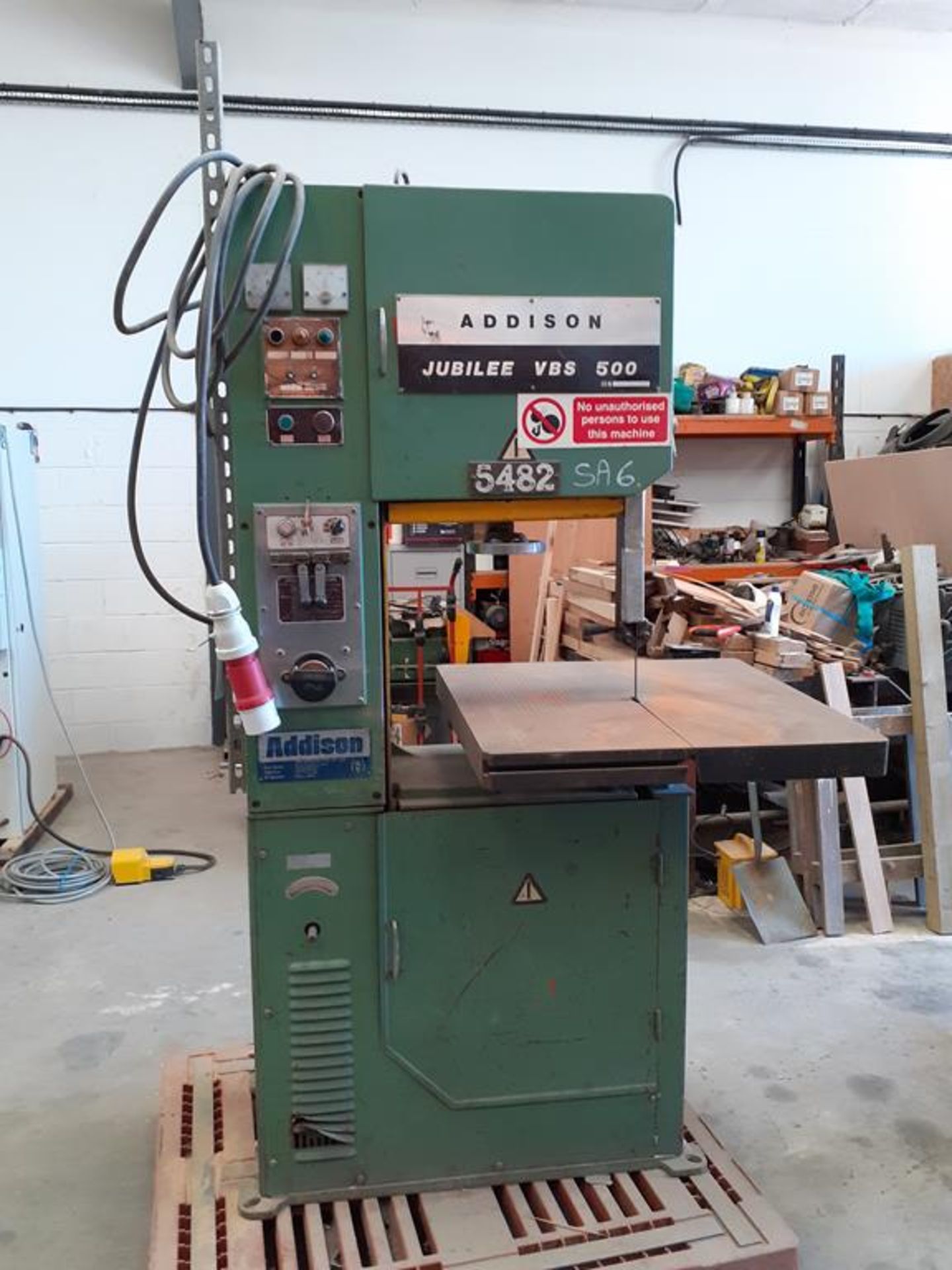 Addison Jubilee VBS 500 Vertical Bandsaw with Tilt Table