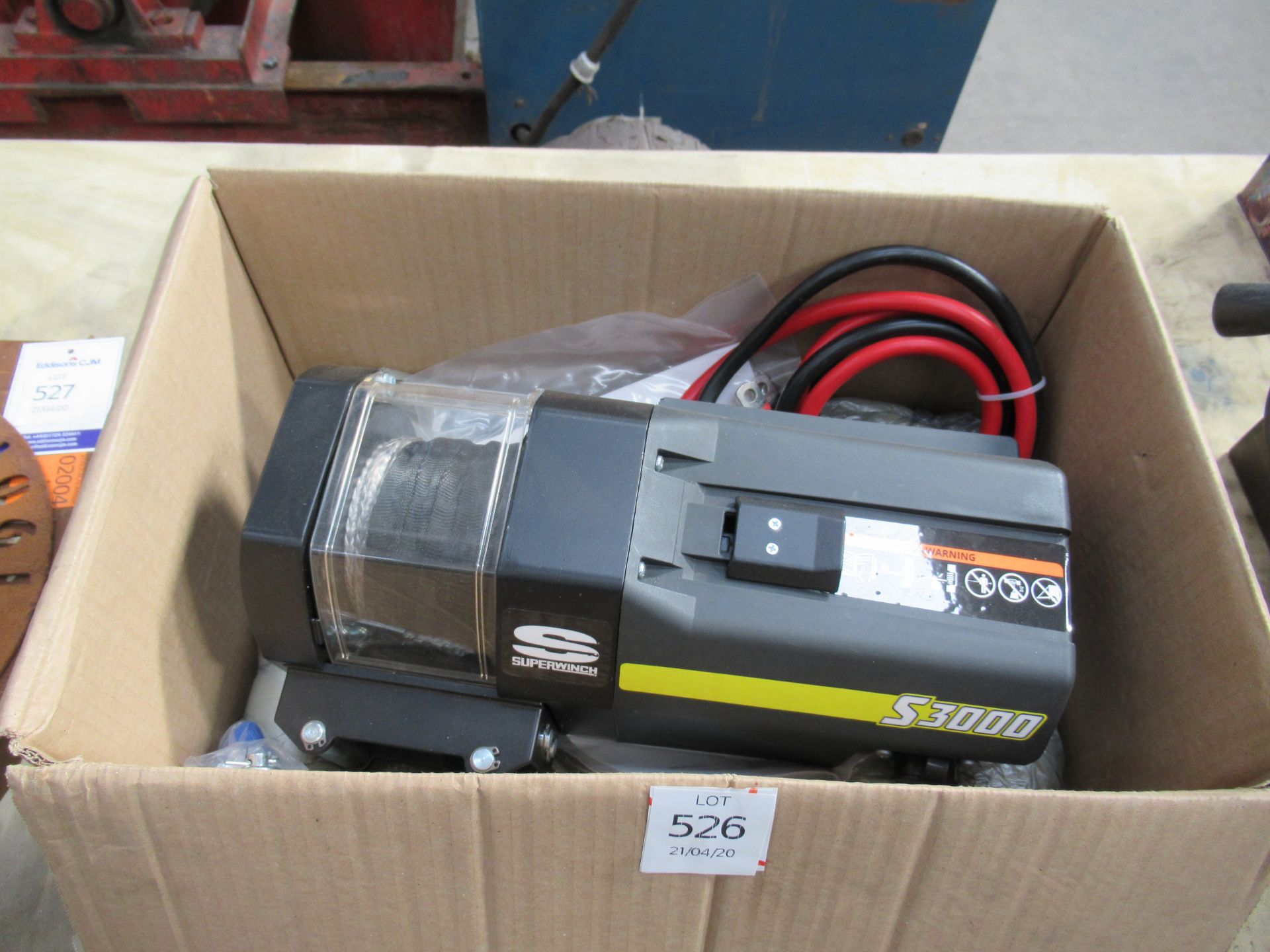 A Superwinch S3000 S series Winch S/N S518C0670A; 12V-SR-RF-30-FT-Remote (BNIB) unused