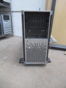 An HP Proliant ML350P Gen8 server Intel Xenon 'Hard Drive have been removed'