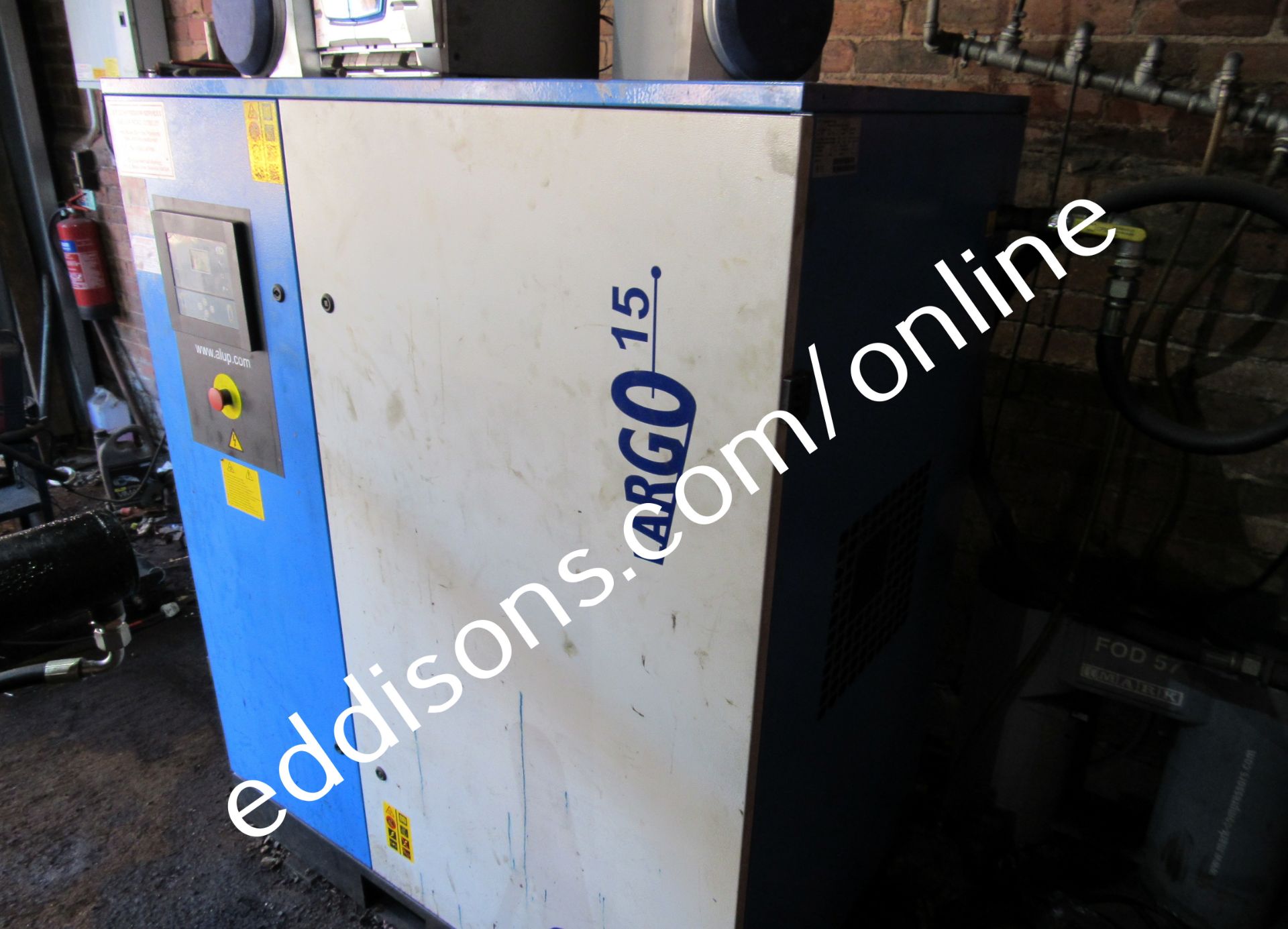 Alup Largo 15 screw compressor, with 500 litre vertical receiver - Image 4 of 6