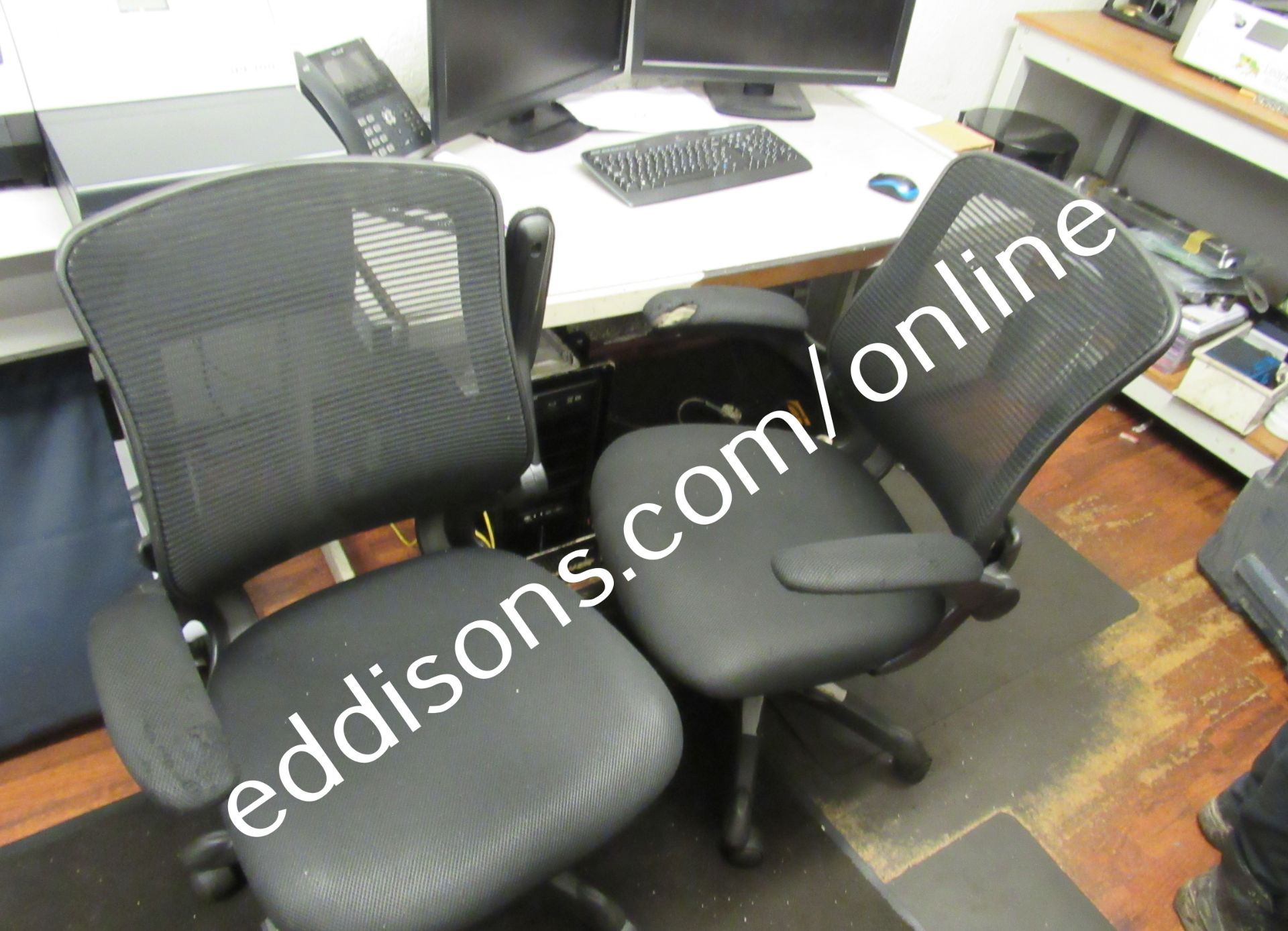 3 Mesh Back Chairs - Image 2 of 2