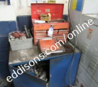 Double Door Steel Cabinet and Tool Chest and Contents