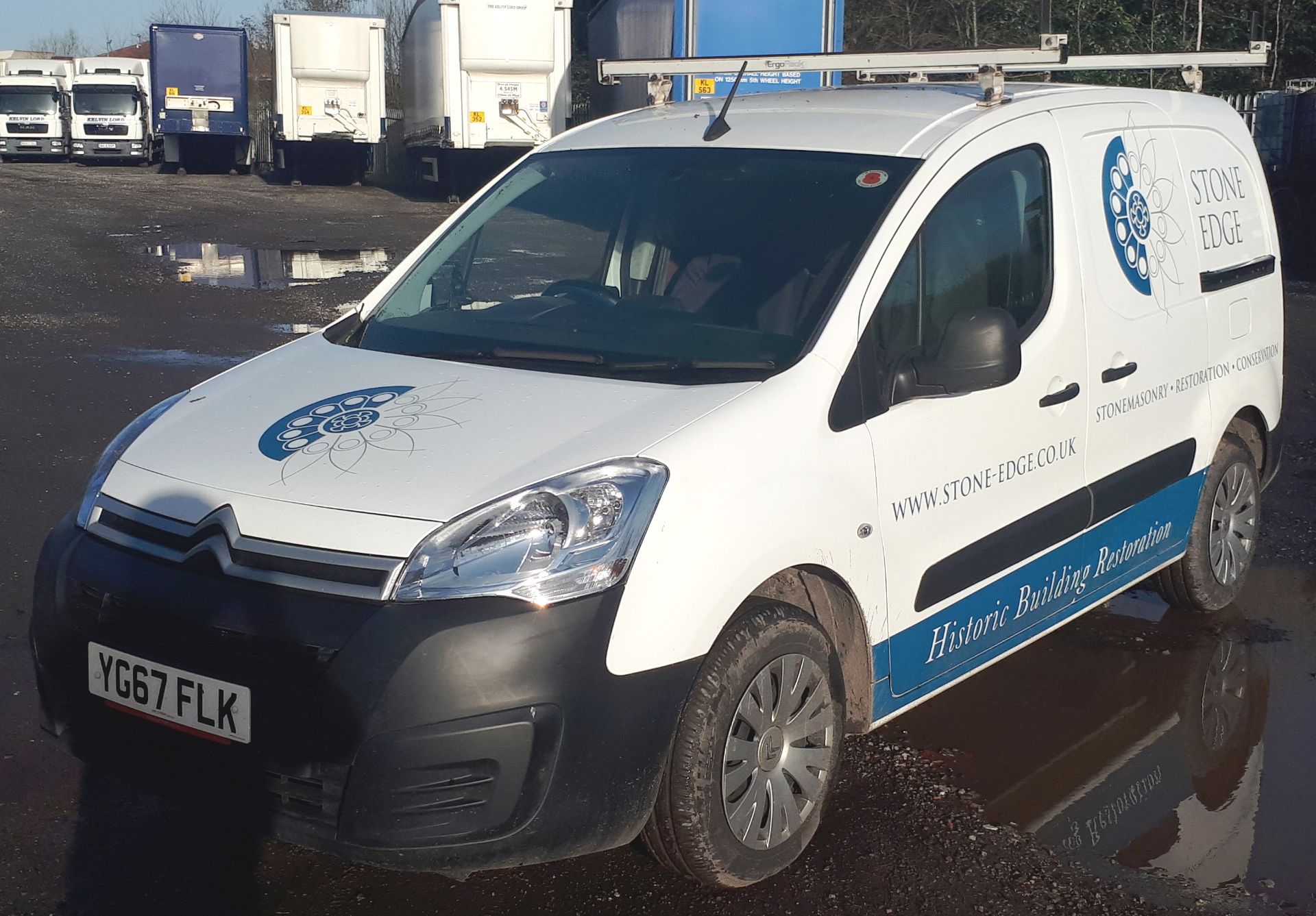 Citroen Berlingo 625 Enterprise Blue HDi panel van, registration YG67 FLK, first registered - Bild 2 aus 11