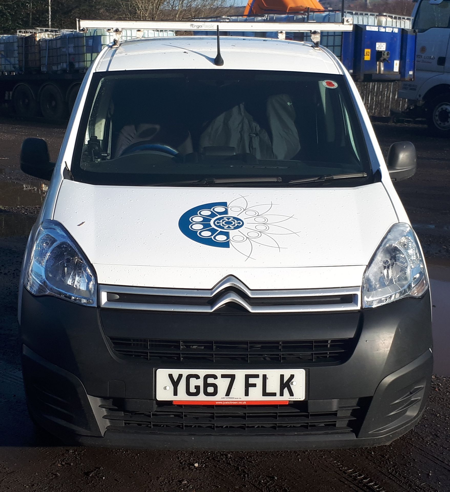 Citroen Berlingo 625 Enterprise Blue HDi panel van, registration YG67 FLK, first registered - Image 6 of 11