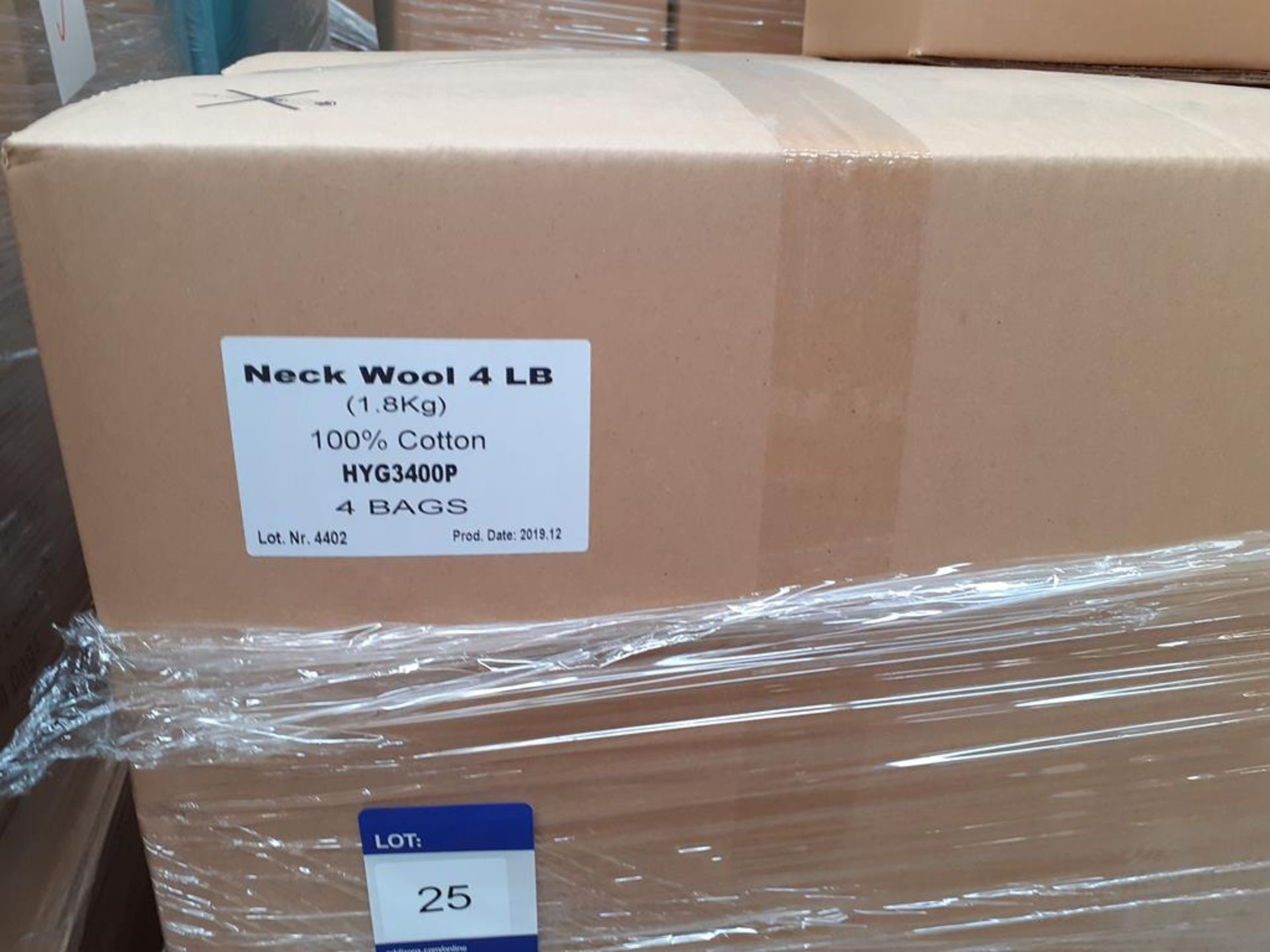 Pallet of Cotton Neck Wool (approx 13 boxes) - Image 3 of 3