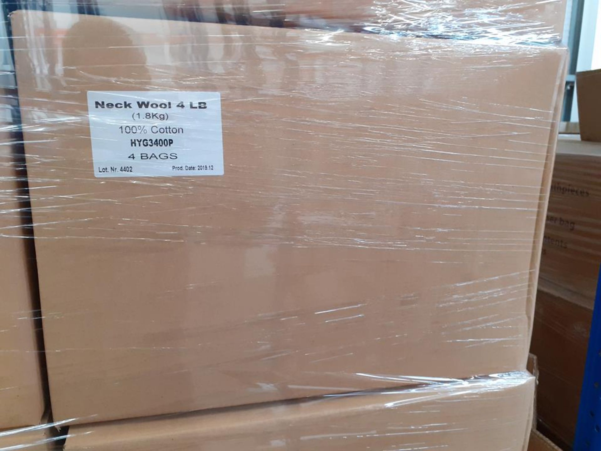 Pallet of Cotton Neck Wool (approx 20 boxes) - Image 2 of 3