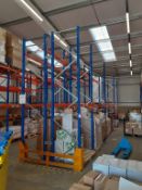 8 Bays of Pallet Racking - 10 uprights (4000mm) and 14 cross beams - ( 4 x 3700mm), (6 x 2700mm)