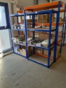 6 bays of Boltless Shelving with chipboard shelves (contents NOT included)