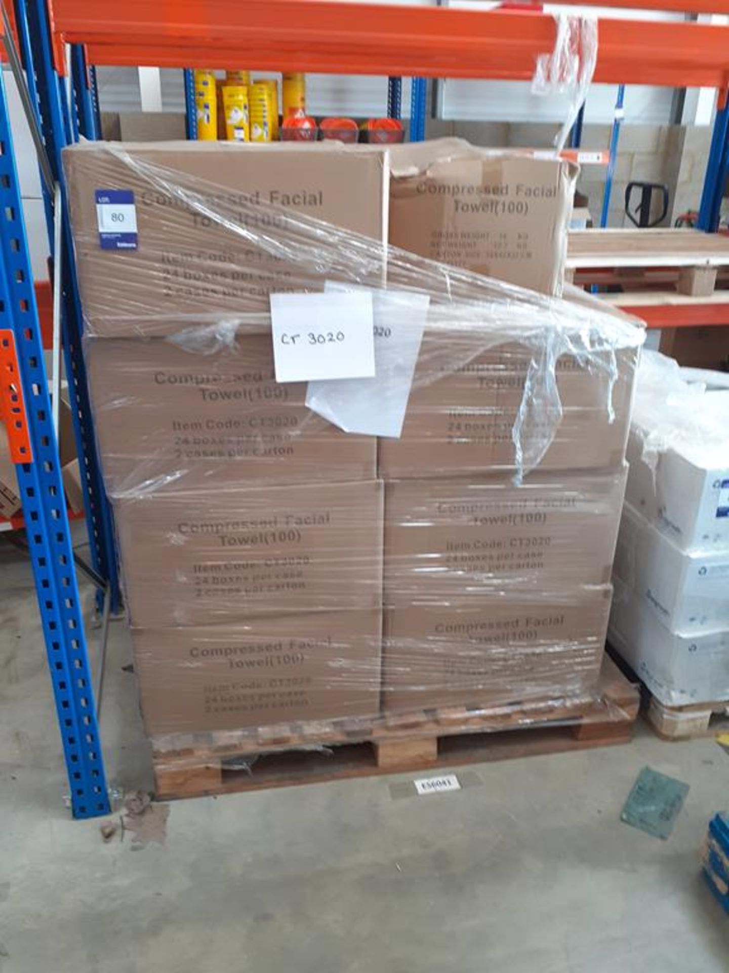 Pallet of Compresse Facial Towels (approx 15 boxes)