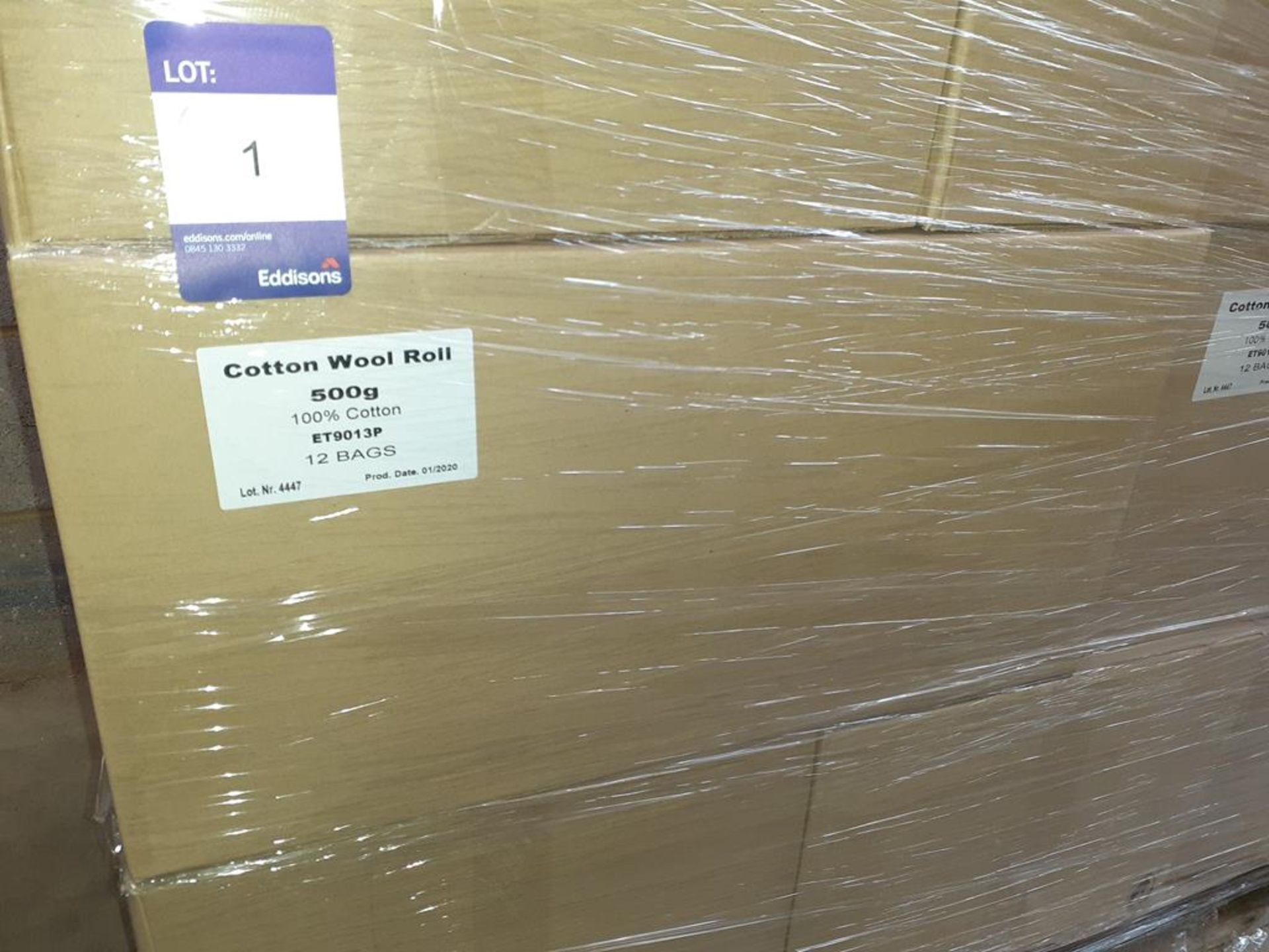 Pallet of Cotton Wool Rolls (approx 15 boxes) - Image 2 of 4