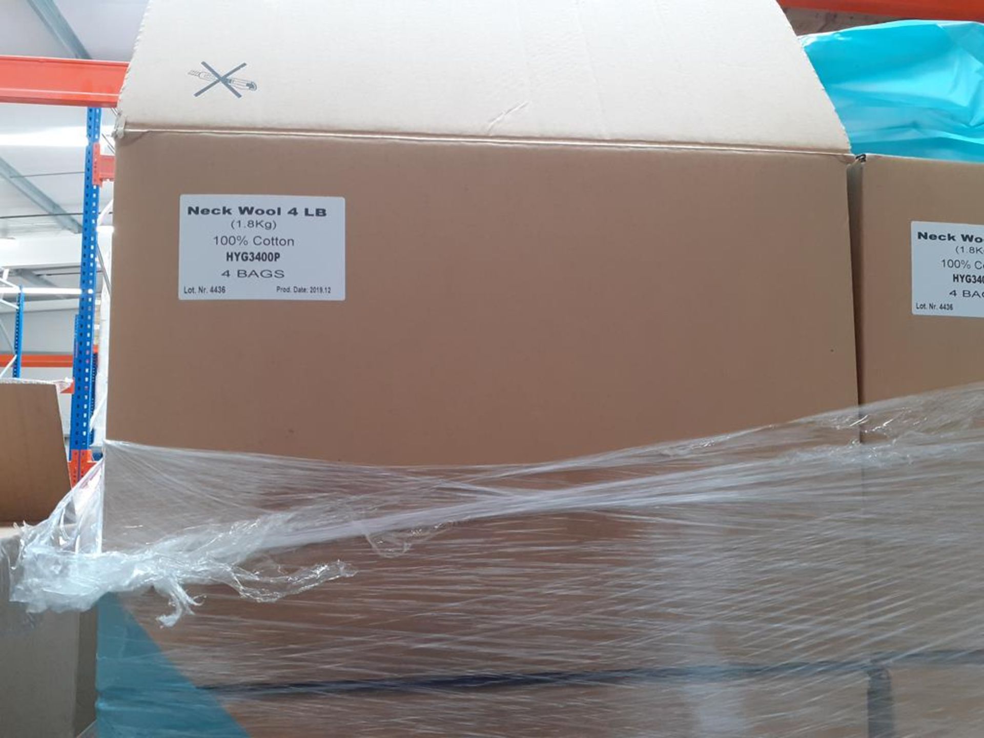 Pallet of Cotton Neck Wool (approx 20 boxes) - Image 2 of 3