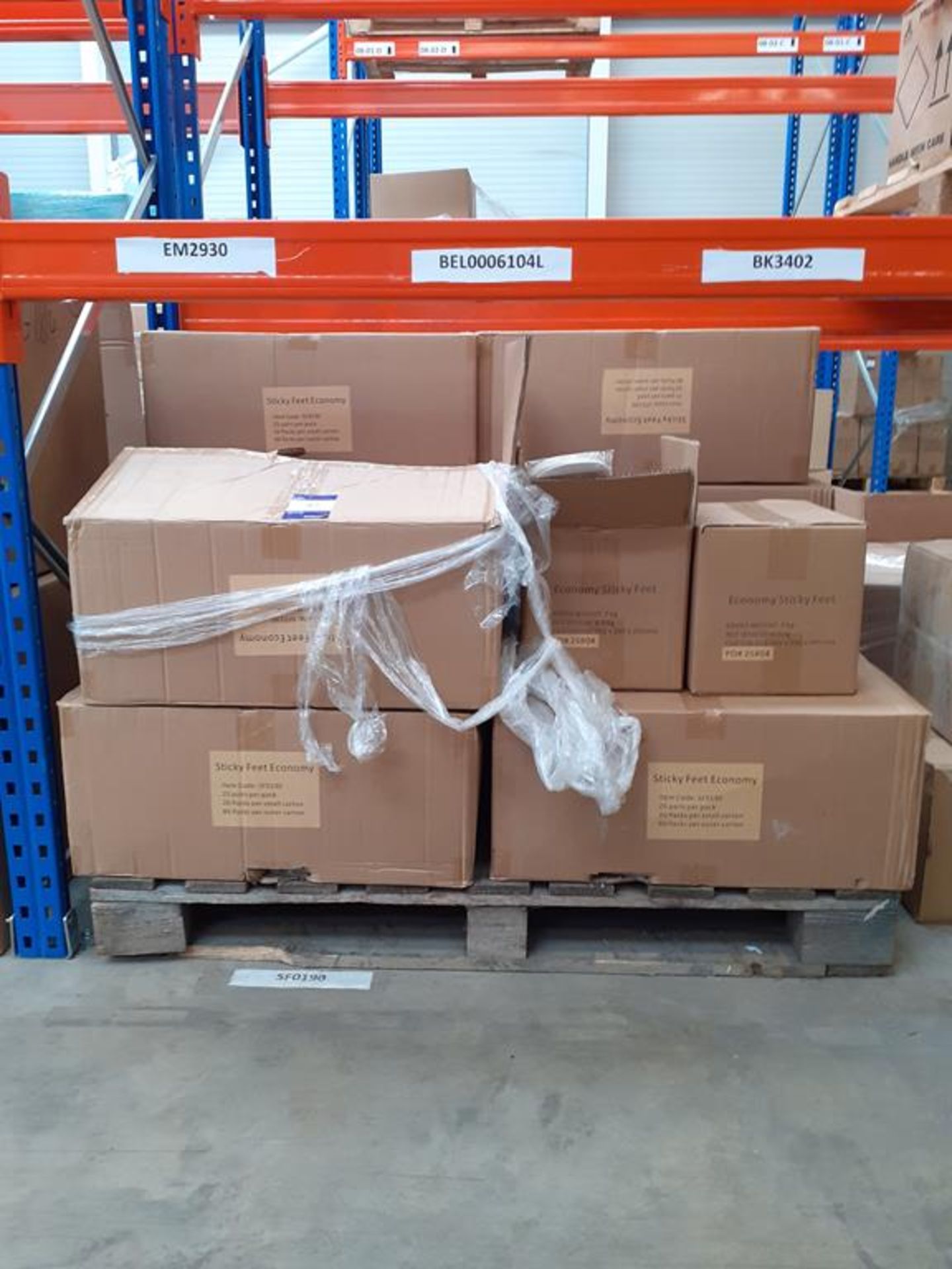 Pallet of Economy Sticky Feet (approx 9 boxes)