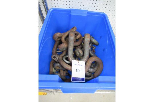 Quantity of Various Lifting Shackles / Eyes to Crate