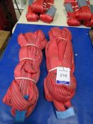 2 Heavy Duty Slings, 5T x 14m / 5T x 5m Unused