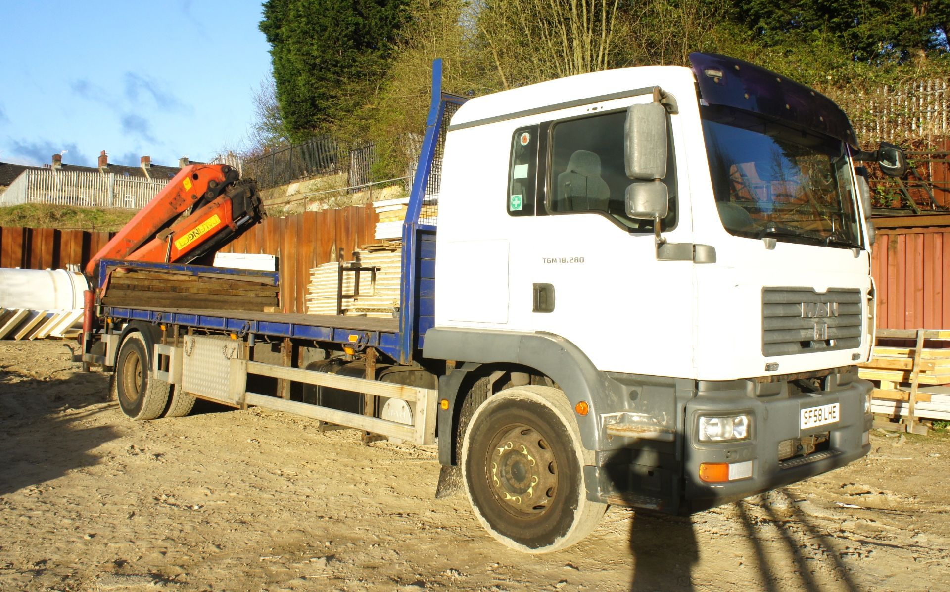 MAN/TGM 18.280 Flatbed HGV with Palfinger PK19000B Crane, 18,000kg gross weight, Registration SF58 - Image 13 of 30