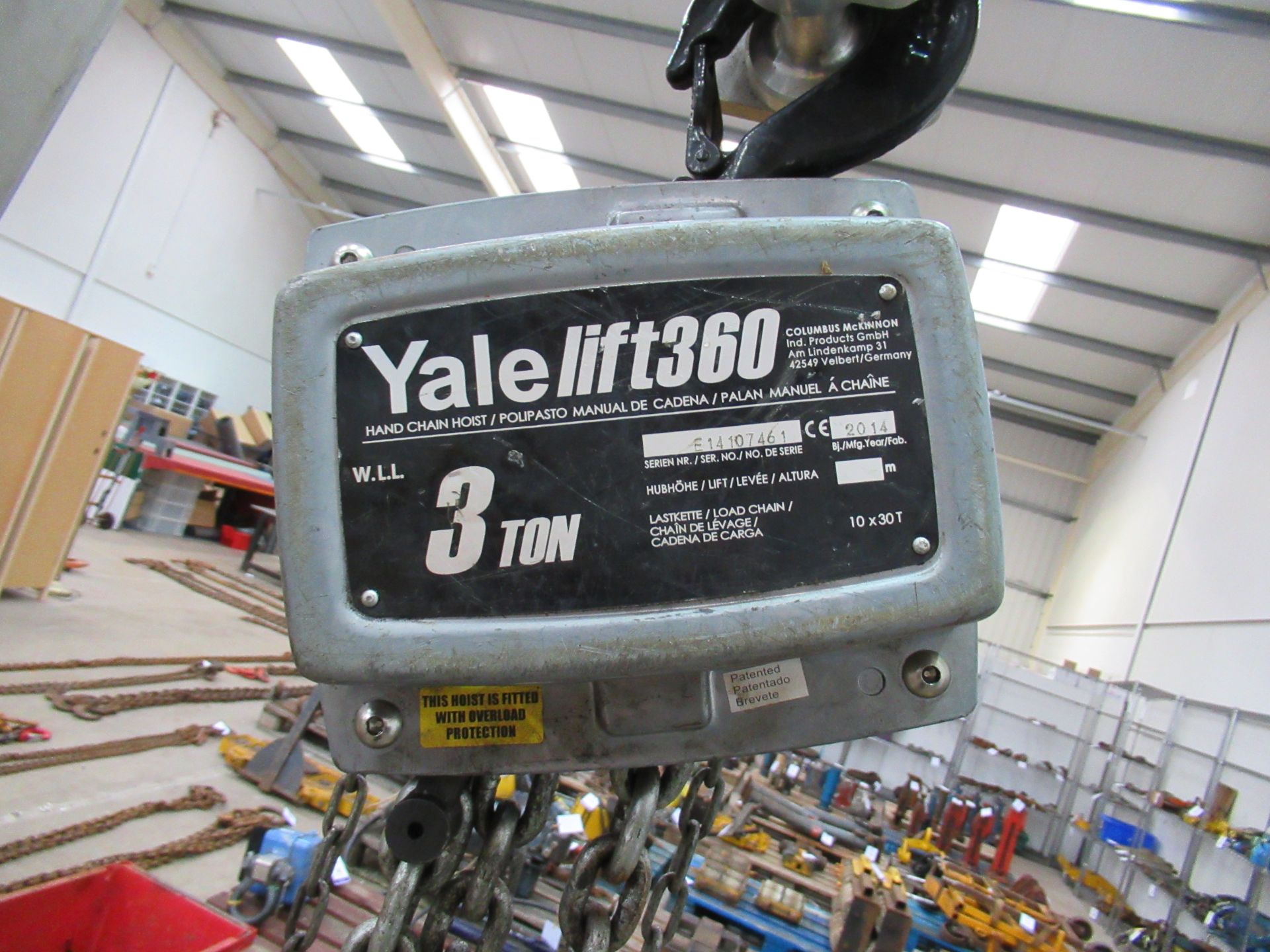 Reid Lifting Porta-Gantry 3000kg WLL with Yale Lift 360 Hand Chain Hoist, 3000kg WLL Please note - Image 5 of 6